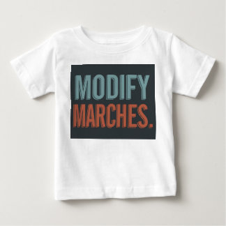 Utforma en t-shirt med sloganen "Modify Marches".