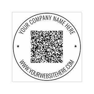 Utforma ett eget exempel på QR-kod runda Frimärke Självfärgande Stämpel