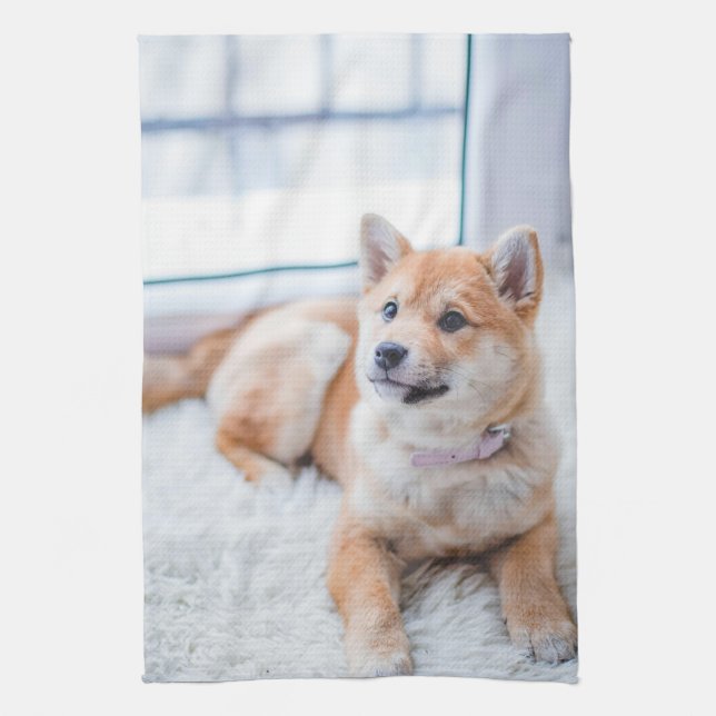 Utforma ett eget foto för uppdelad Hund Kökshandduk (Vertikal)