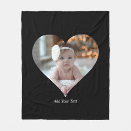 Utforma ett eget Hjärtformade foto Fleecefilt