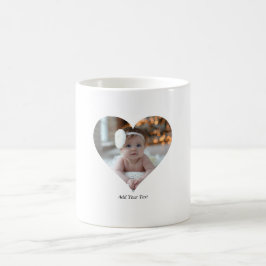 Utforma ett eget Hjärtformade foto Kaffemugg
