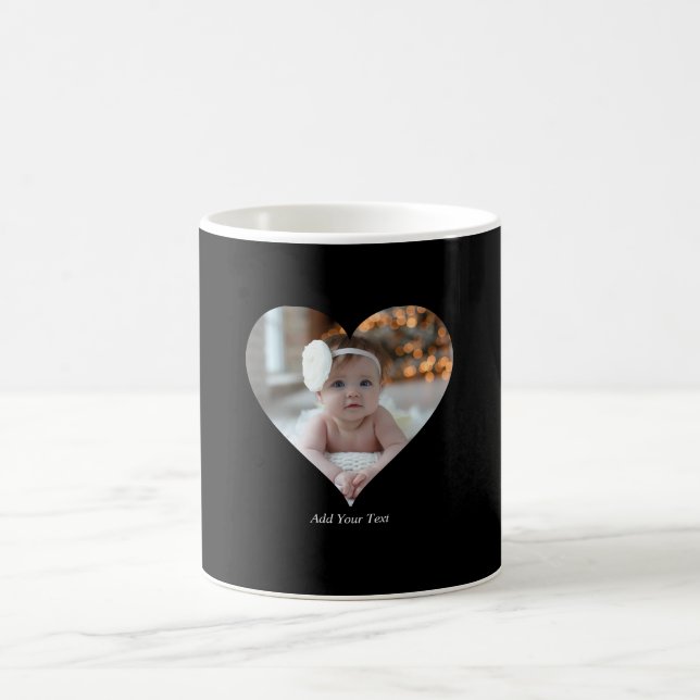 Utforma ett eget Hjärtformade foto Kaffemugg (Center)