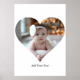 Utforma ett eget Hjärtformade foto Poster