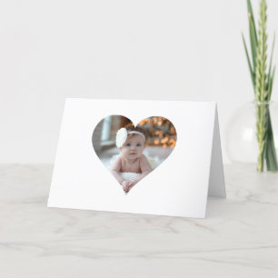 Utforma ett eget Hjärtformade foto Tack Kort