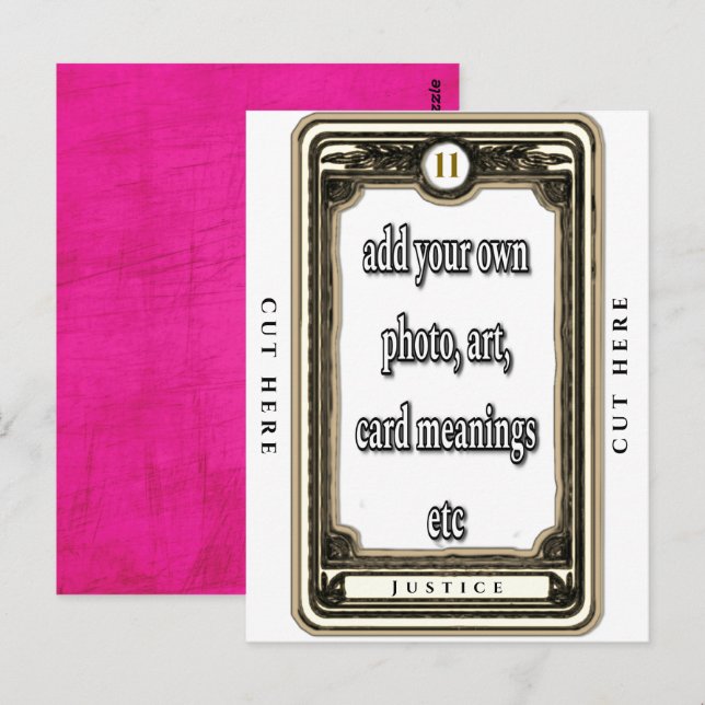 Utforma ett Tarot Card-kort för rättvisa Vykort (Fram/baksida)