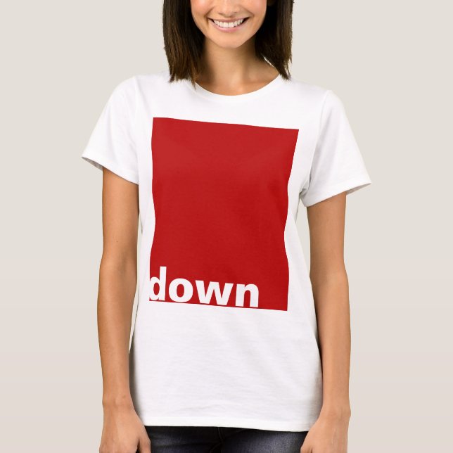 Utforma helt enkelt "rektangeln röd nedåt" + dina  tee shirt (Framsida)
