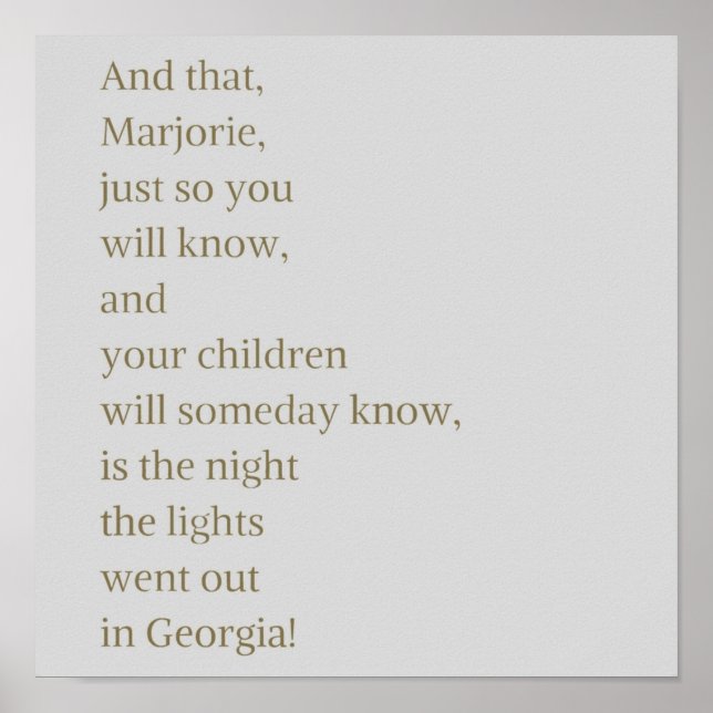 Utforma Kvinnor Julia Sugarbaker-citat Poster (Framsidan)