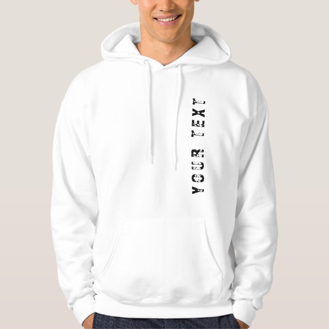 Utforma Manarna för textmallen vit på dubblan Hoodie (Framsida)