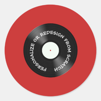 Utforma om från friställda eller anpassa - runt klistermärke
