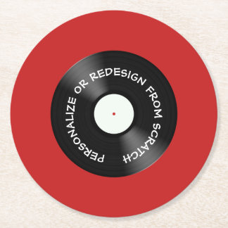 Utforma om från friställda eller anpassa - underlägg papper rund