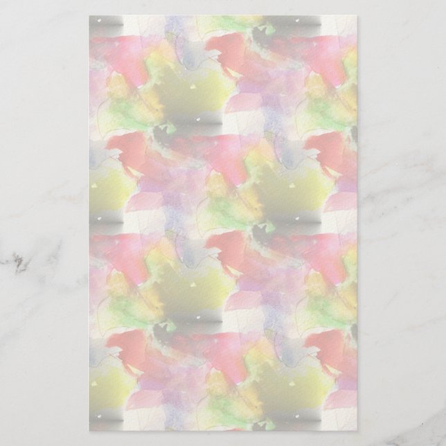 Utforma struktur, gult, vattenfärg brevpapper (Framsida)