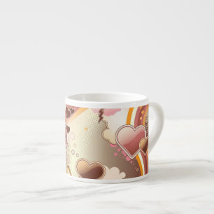 Utformad designbakgrund espressomugg