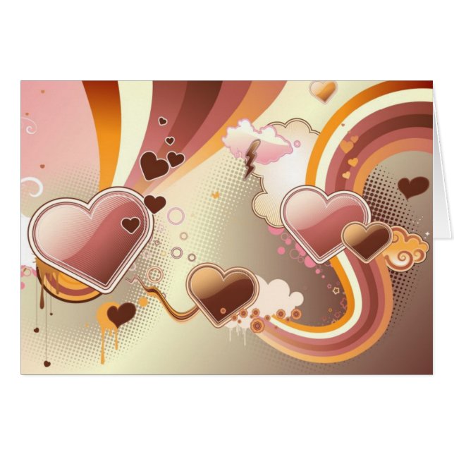 Utformad designbakgrund hälsningskort (Framsidan Horizontal)