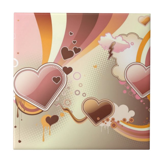 Utformad designbakgrund kakelplatta (Framsidan)