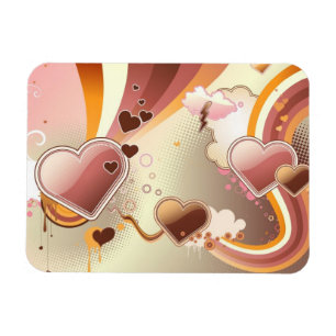 Utformad designbakgrund magnet