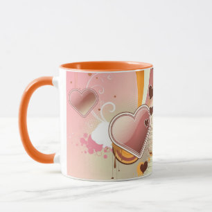 Utformad designbakgrund mugg