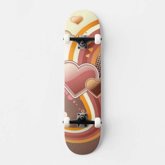 Utformad designbakgrund skateboard bräda 20 cm (Framsida)