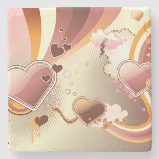 Utformad designbakgrund stenunderlägg (Framsidan)