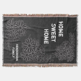 Utformad hem- svart tavla för sötsakhemfamilj mysfilt