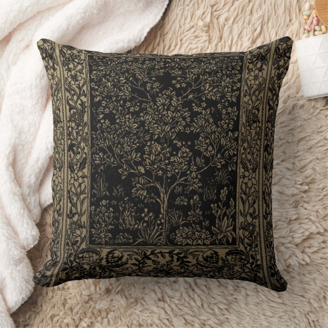 Utformad,livets träd,William Morris,revamped Kudde (Filt)