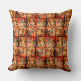 Utformade rutor med abstrakt design i zigzag kudde