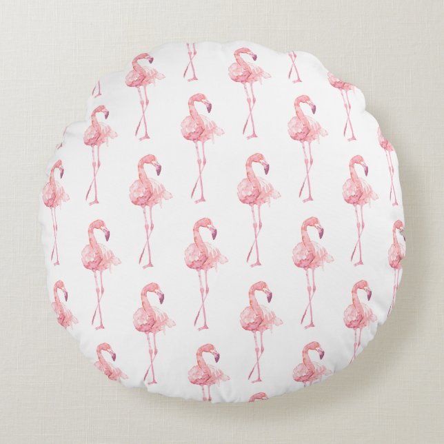 Utformning 2 för upphandlings-Flamingo-serien Rund Kudde (Framsidan)