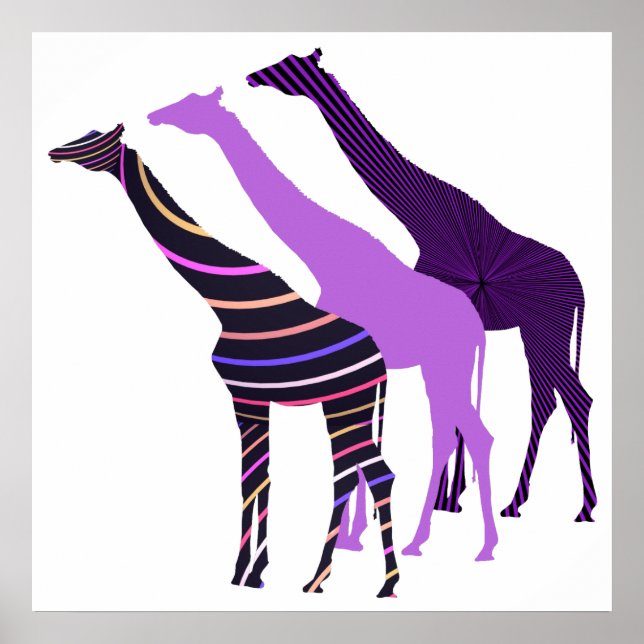 Utformning 5 för tre Giraffes Poster (Framsidan)