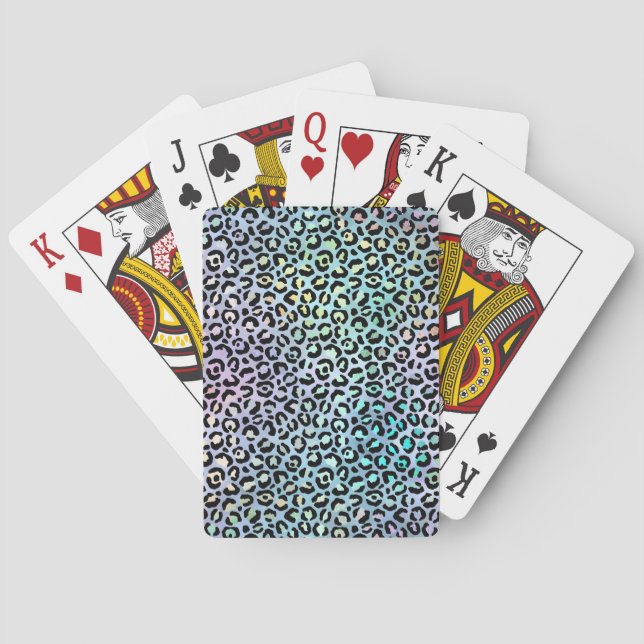 Utformning 8 av Iridescent Leopard Series Casinokort (Baksidan)