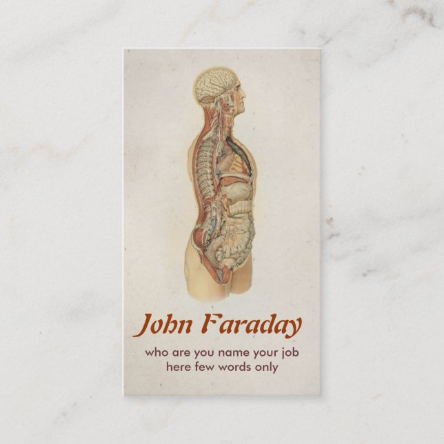utformning av affärskort för medicinsk anatomi visitkort (Framsida)