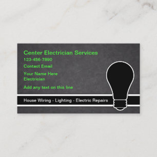Utformning av Affärskortet Electrician Services Visitkort