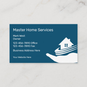 Utformning av Affärskortet Home Services Visitkort