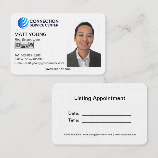 Utformning av Affärskortet Real Gods Agent Visitkort (Fram/baksida)