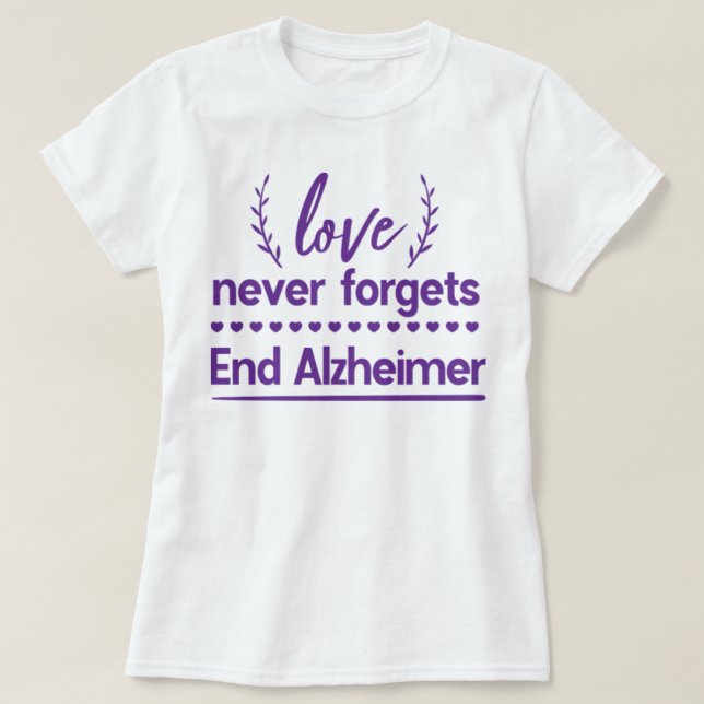 Utformning av Alzheimers medvetandehöjande månad T Shirt (Design framsida)