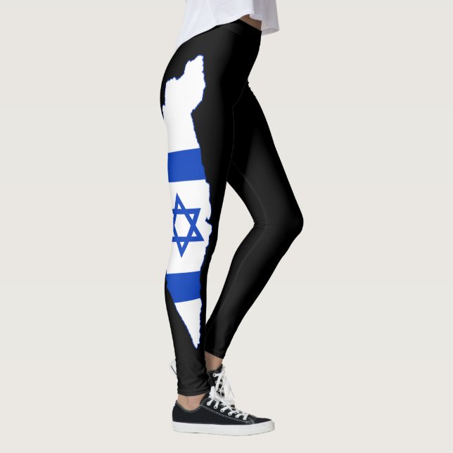 Utformning av Anpassade Israel Karta Israels flagg Leggings (Höger)