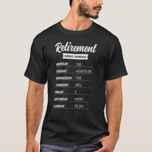 Utformning av återvunnet Pension-veckoschema T Shirt