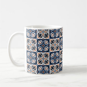 Utformning av azulejos keramiska plattor. Talavera Kaffemugg