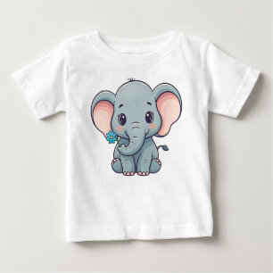 Utformning av baby-elefant i form av kute-kärnig t shirt