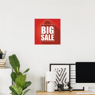 Utformning av Big Sale Red Retail Bet Poster