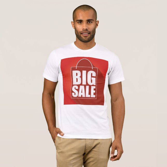 Utformning av Big Sale Red Retail Bet T Shirt (Hel framsida)