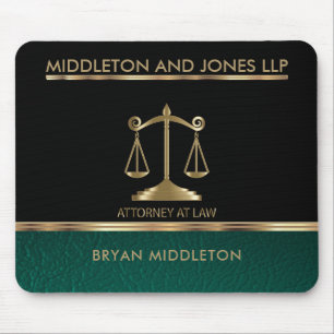 Utformning av Black and Grönt Leather Law Firm Musmatta