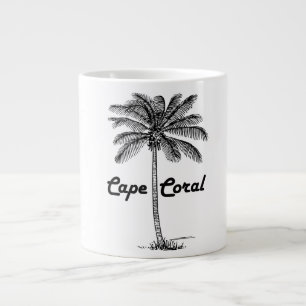 Utformning av Black and White Cape Coral och Handf Jumbo Mugg