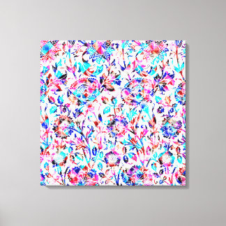 Utformning av blommigt i färg canvastryck