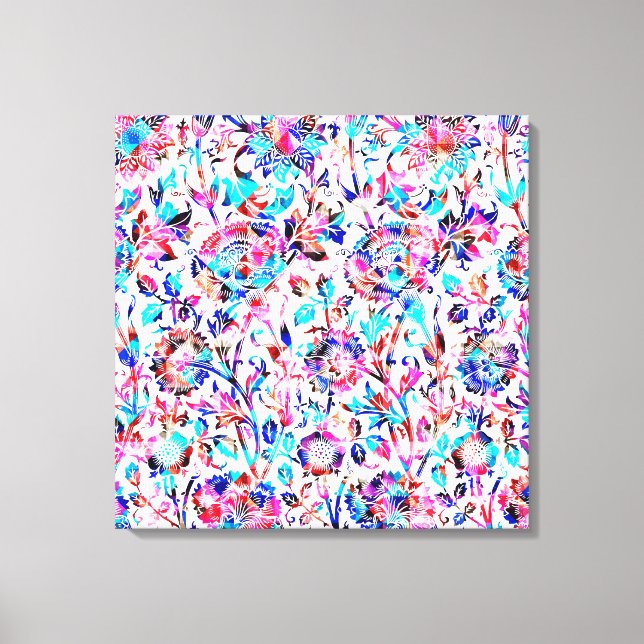 Utformning av blommigt i färg canvastryck (Framsida)