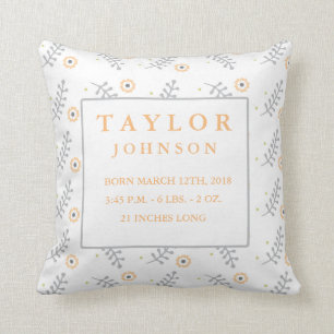 Utformning av Blommigt med Baby-staplar Kudde