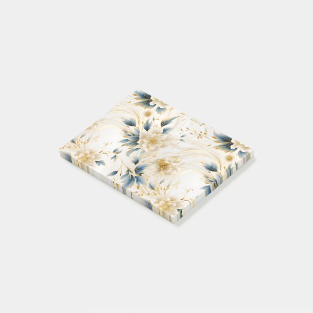 Utformning av Blommigten Bröllop 1 Post-it Block (Vinklad)