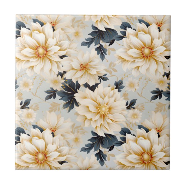 Utformning av Blommigten Bröllop 2 Kakelplatta (Framsidan)