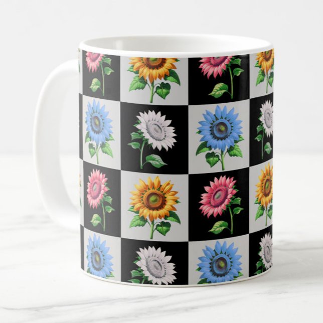 Utformning av Blommigten flerfärgad solrossolros Kaffemugg (Skapare uppladdad)