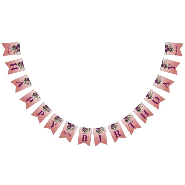 Utformning av blommigten för lila vid rosa i  ro g vimplar (Alla)