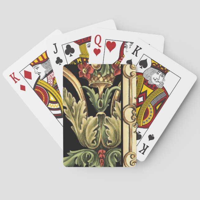 Utformning av Blommigten för prydnadsföremål med s Spelkort (Baksidan)