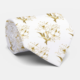 Utformning av blommigten guld bröllop. Flödesillus Slips